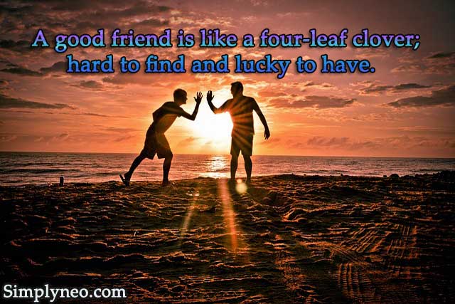 "A good friend is like a four-leaf clover; hard to find and lucky to have." — Irish Proverb happy friendship day 2019, friends forever images, friends forever images download, best friends forever images facebook, images of best friends forever quotes