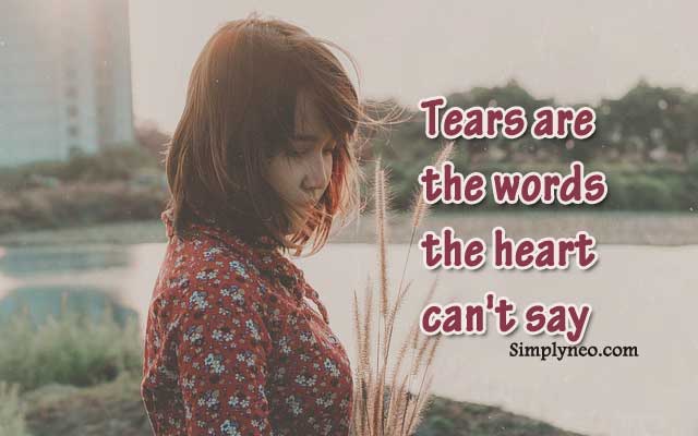 Tears are the words the heart can't say