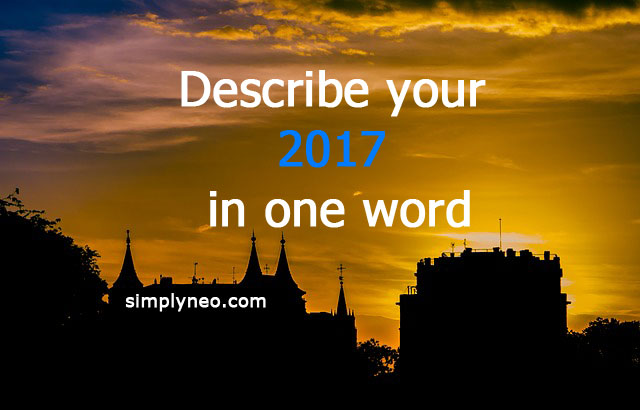 Describe your 2017 in one word. quiz, facebook status, quiz
