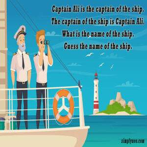 Captain Ali is the captain of the ship