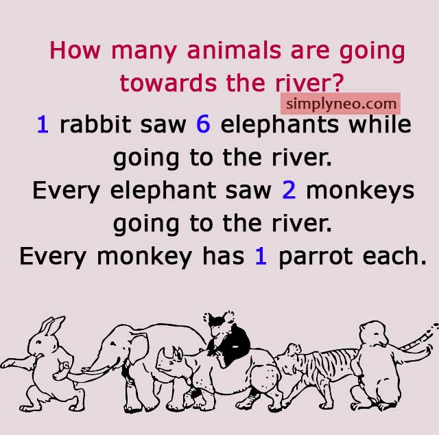 1 Rabbit Saw 6 Elephants Riddle - SimplyNeo Quotes