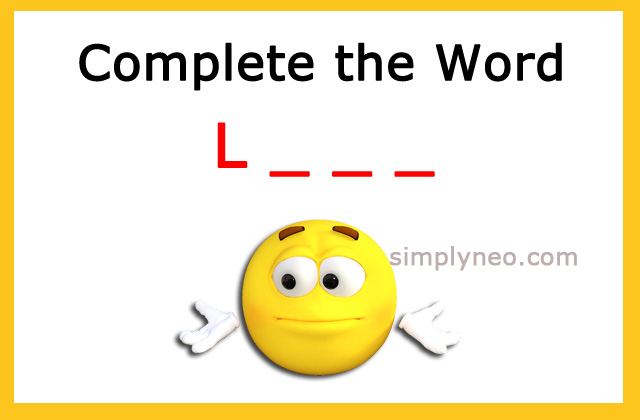 Complete the word. Starts with L _ _ _